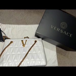 Versace virtus quilted tote small